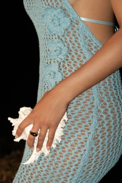 Aqua Paradise Crochet Maxi Dress*JLUXLABEL Fashion