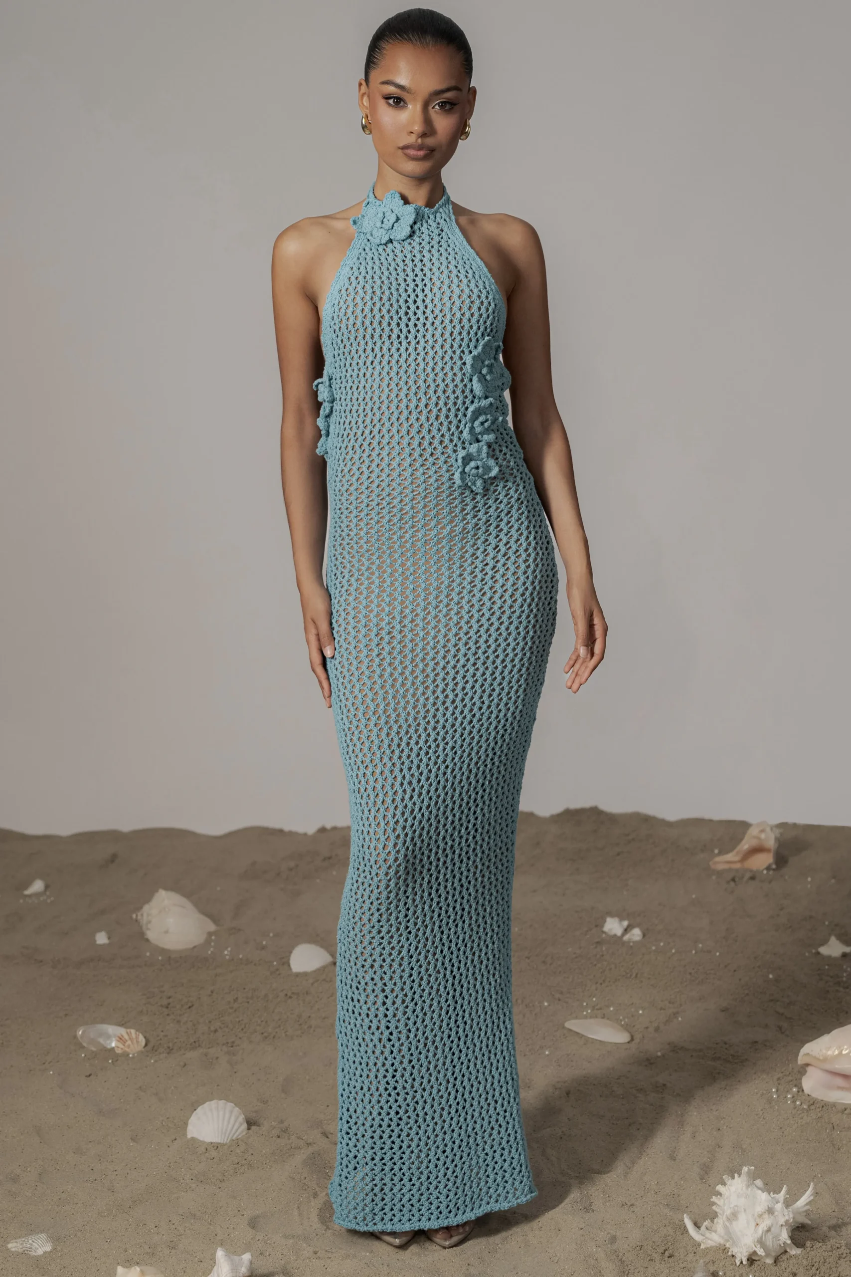 Aqua Paradise Crochet Maxi Dress*JLUXLABEL Fashion
