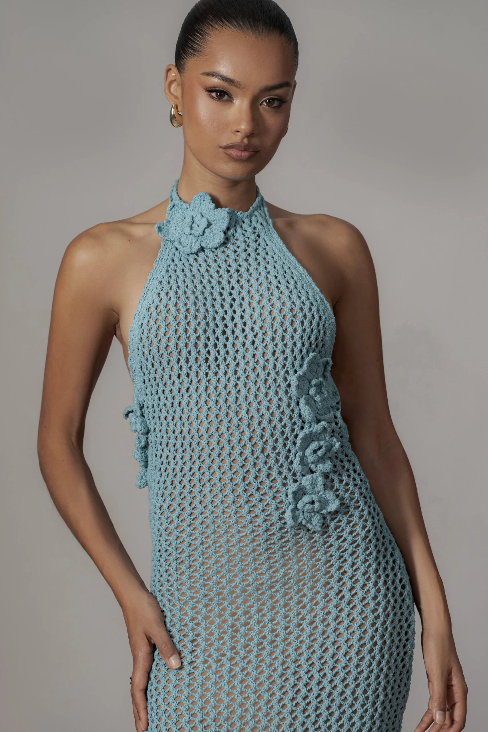 Aqua Paradise Crochet Maxi Dress*JLUXLABEL Fashion