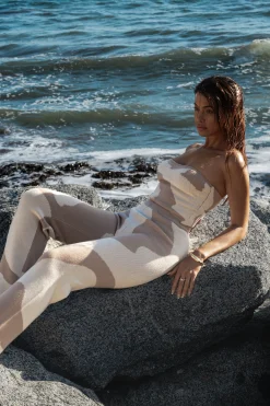 Beige Abstract Tiarra Pants*JLUXLABEL Online