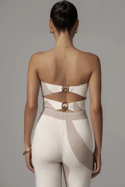 Beige Abstract Tiarra Pants*JLUXLABEL Online