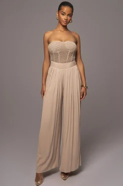 Beige After Sunset Pleated Pants*JLUXLABEL Sale