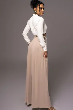 Beige After Sunset Pleated Pants*JLUXLABEL Sale
