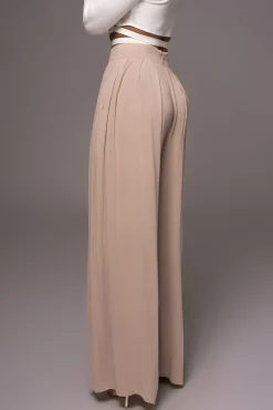 Beige After Sunset Pleated Pants*JLUXLABEL Sale
