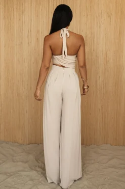 Beige After Sunset Pleated Pants*JLUXLABEL Sale