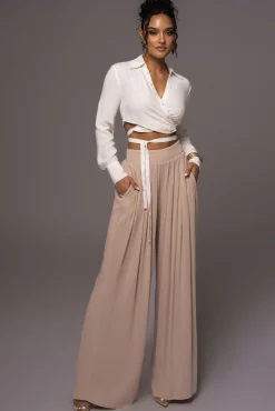 Beige After Sunset Pleated Pants*JLUXLABEL Sale