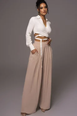 Beige After Sunset Pleated Pants*JLUXLABEL Sale