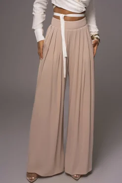 Beige After Sunset Pleated Pants*JLUXLABEL Sale