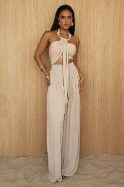 Beige After Sunset Pleated Pants*JLUXLABEL Sale