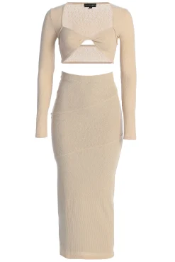 Beige All About You Skirt Set*JLUXLABEL Hot