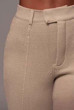 Beige Back In Business Knit Trousers*JLUXLABEL Online