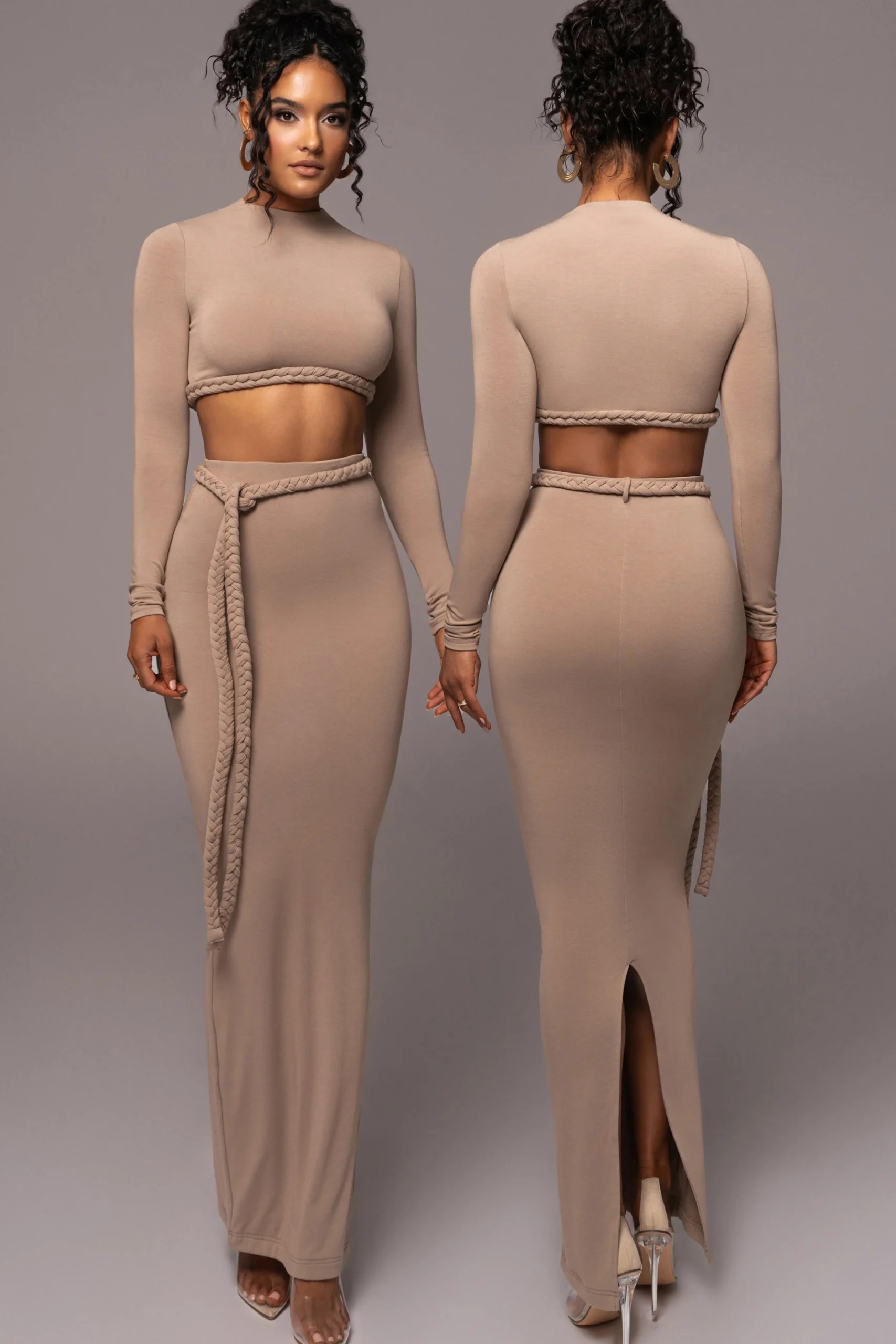 Beige City Love Two-Piece Skirt Set*JLUXLABEL Online