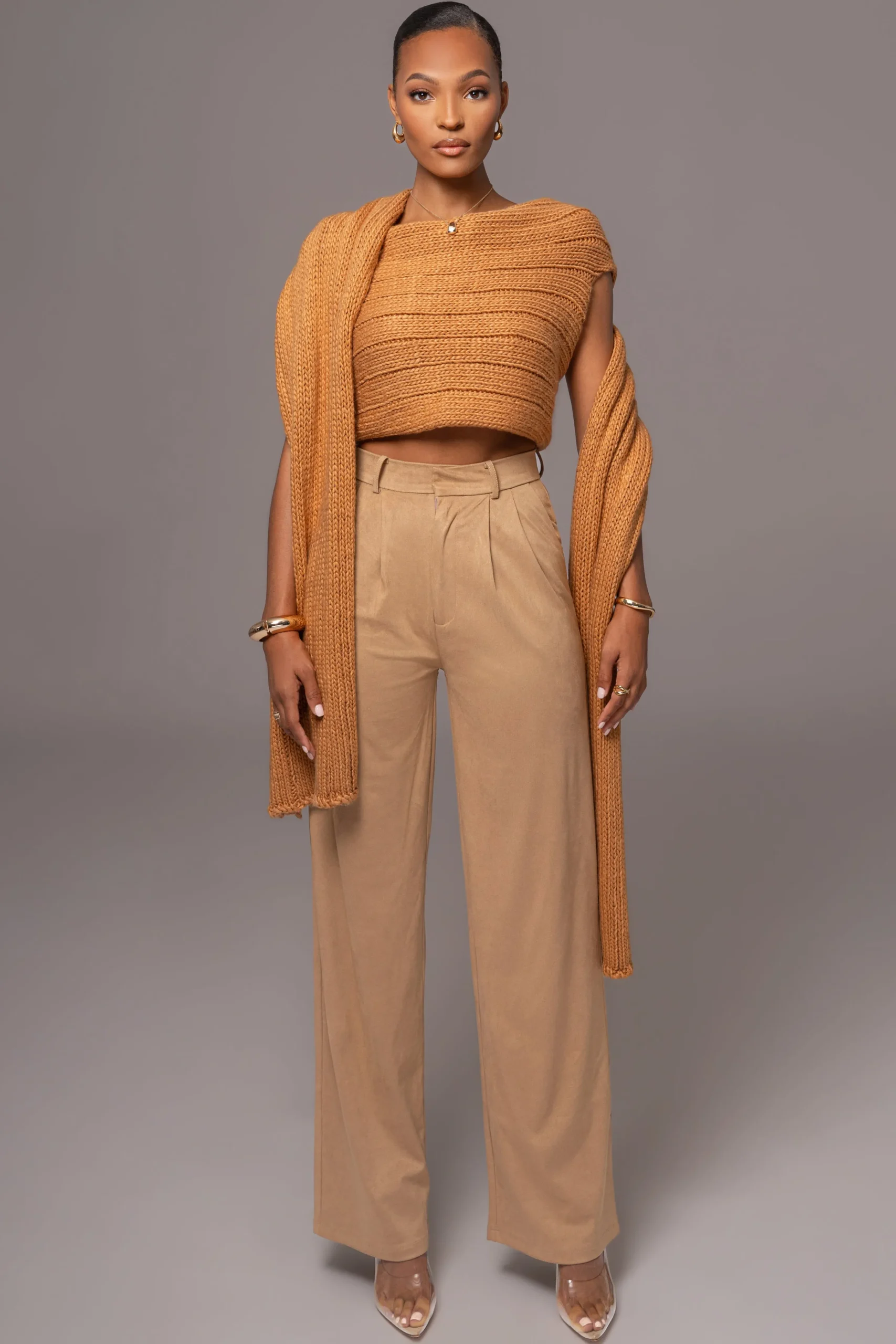Beige Classic High Rise Trousers*JLUXLABEL Discount