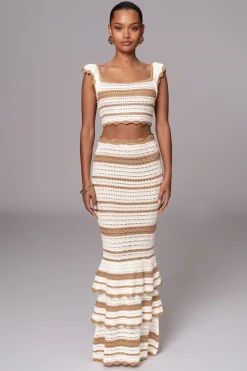 Beige Corazon Ruffle Skirt Set*JLUXLABEL Discount