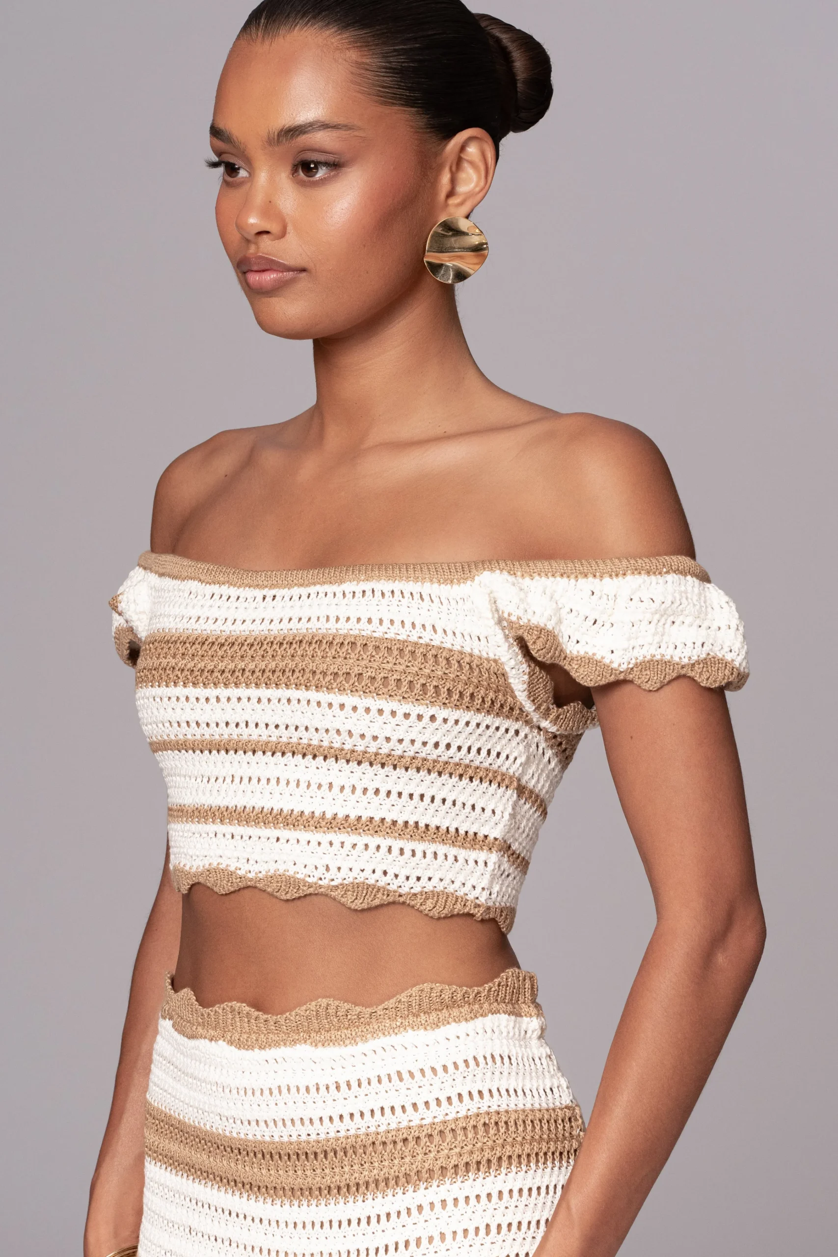 Beige Corazon Ruffle Skirt Set*JLUXLABEL Discount