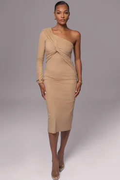 Beige Dayanna Suede Midi Dress*JLUXLABEL Discount