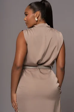 Beige Desiree Mock Neck Top*JLUXLABEL Hot