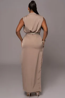 Beige Desiree Mock Neck Top*JLUXLABEL Hot