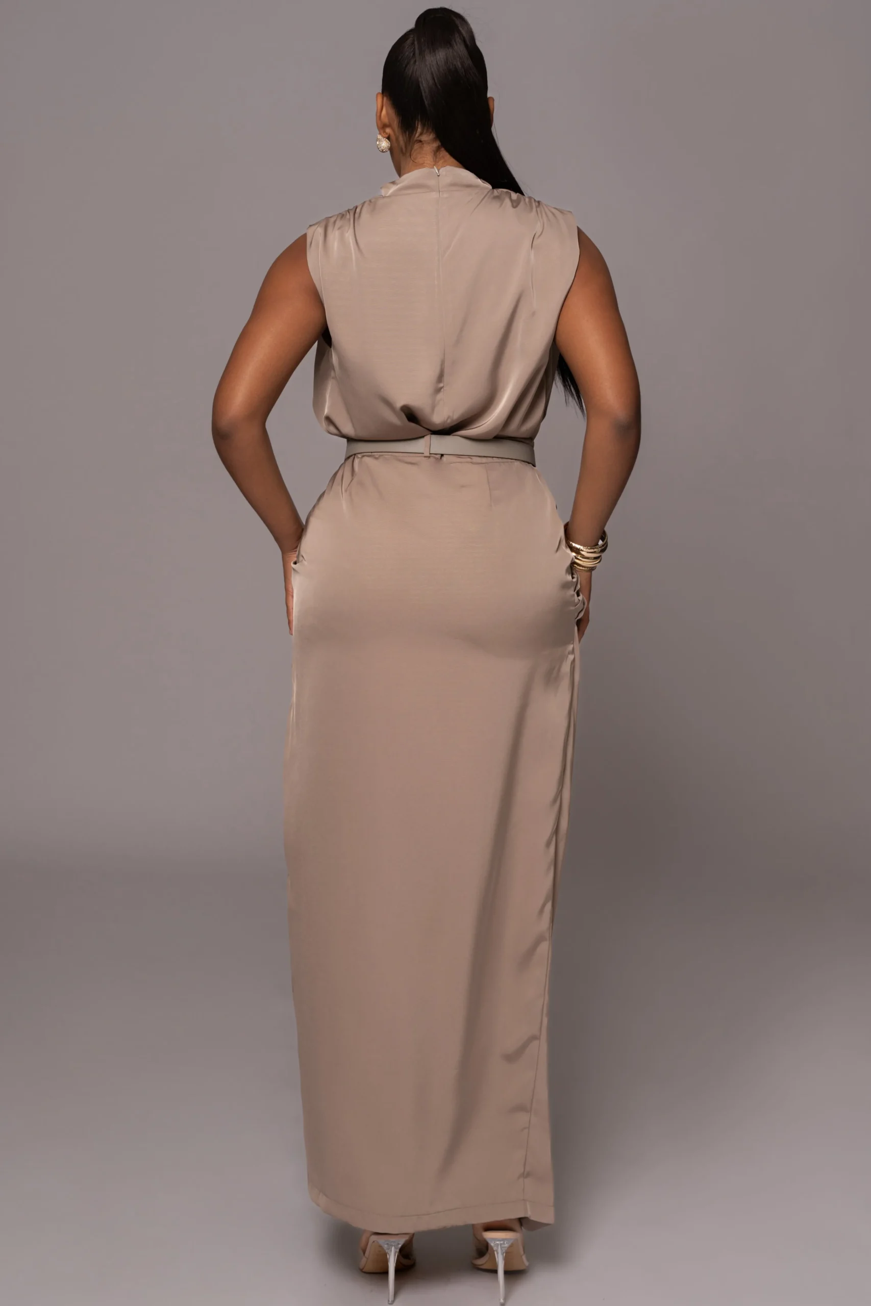 Beige Desiree Mock Neck Top*JLUXLABEL Hot