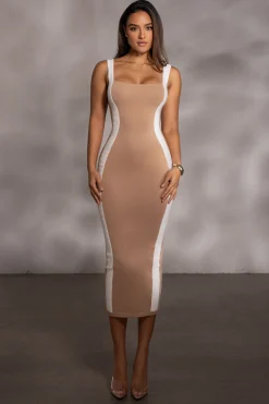 Beige Donna Knit Midi Dress*JLUXLABEL Sale