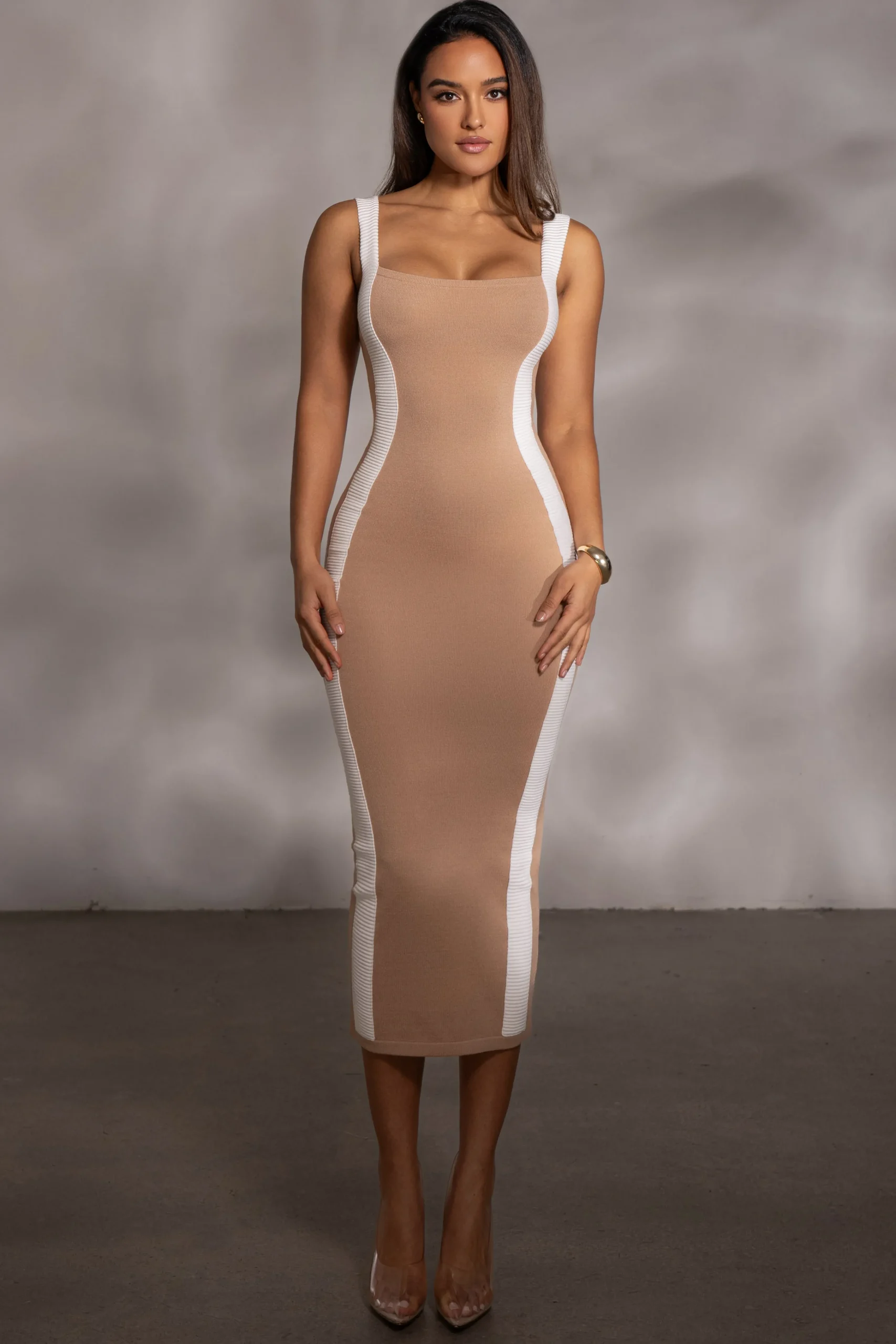 Beige Donna Knit Midi Dress*JLUXLABEL Sale
