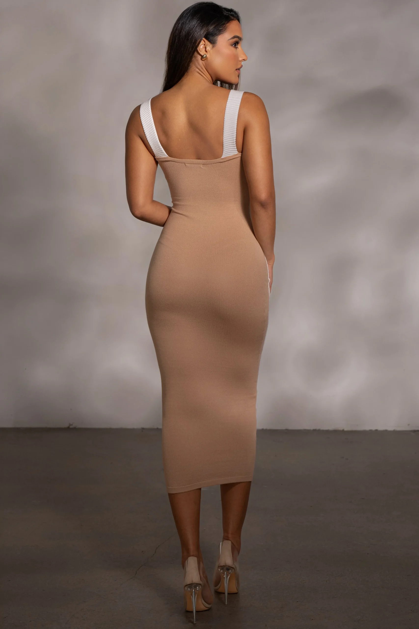 Beige Donna Knit Midi Dress*JLUXLABEL Sale