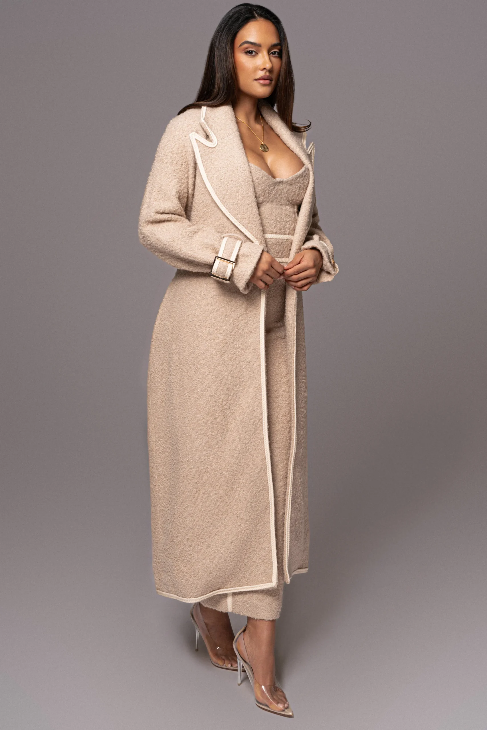 Beige Fit For Success Boucle Coat*JLUXLABEL Discount