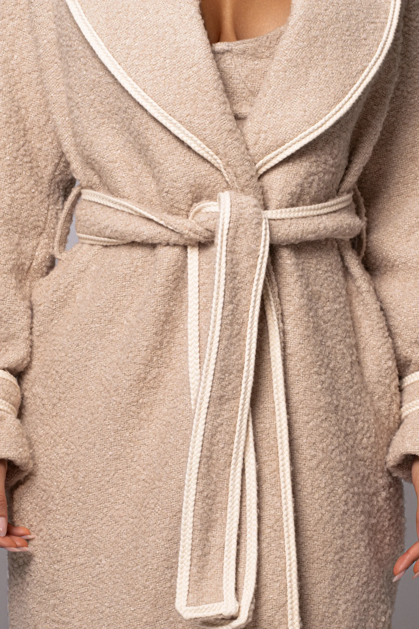 Beige Fit For Success Boucle Coat*JLUXLABEL Discount