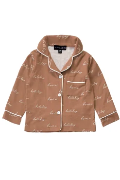 Beige Home For The Holidays Kids Pajama Set*JLUXLABEL Online