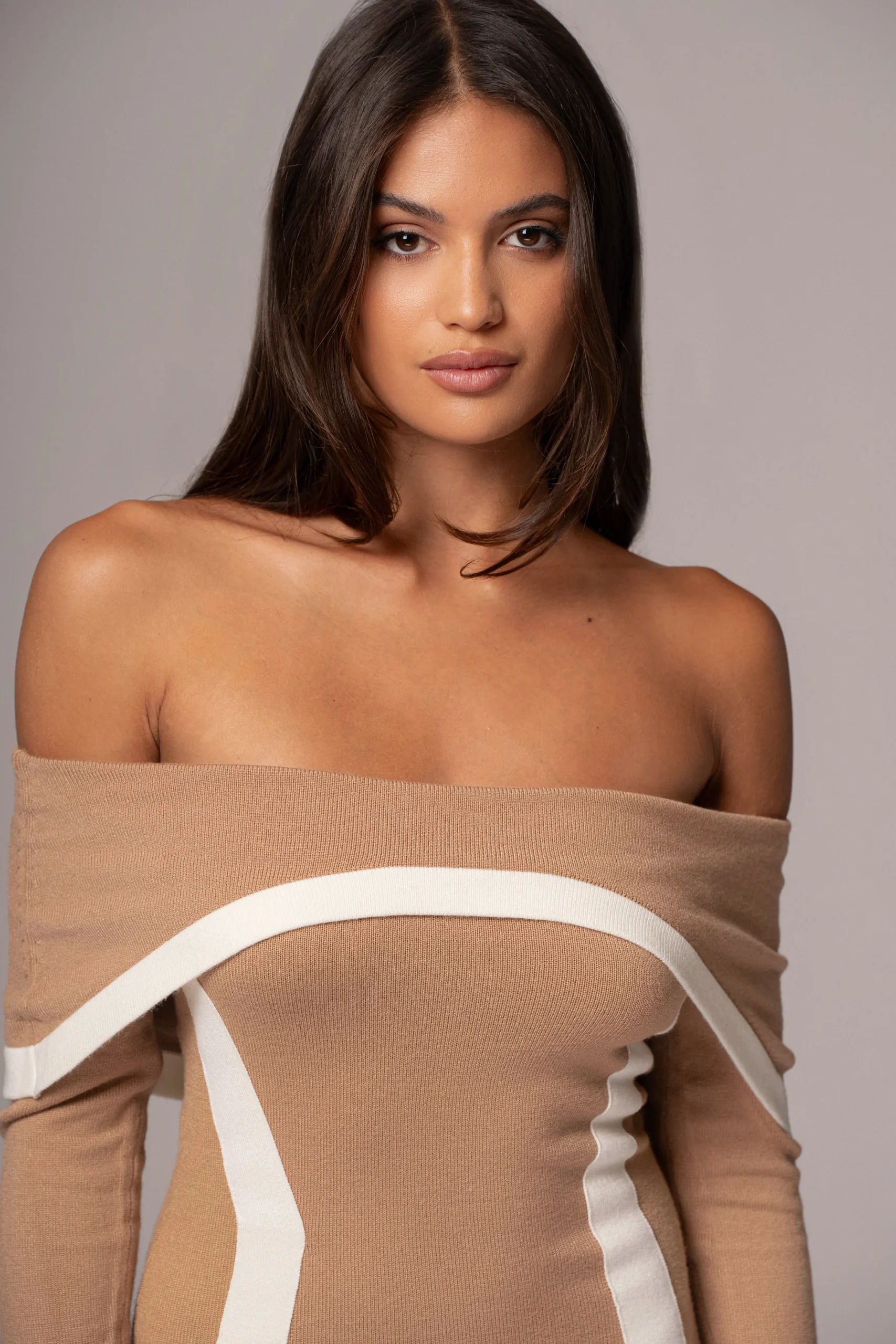 Beige Janet Off Shoulder Maxi Dress*JLUXLABEL Discount