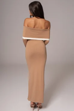 Beige Janet Off Shoulder Maxi Dress*JLUXLABEL Discount