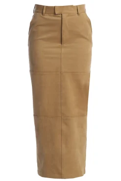 Beige Joy Suede Maxi Skirt*JLUXLABEL Sale