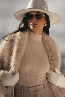 Beige Lori Sheer Knit Bodysuit*JLUXLABEL Fashion