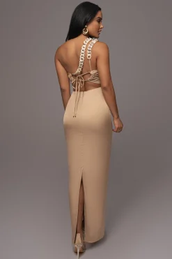 Beige Luxury Living Maxi Dress*JLUXLABEL New