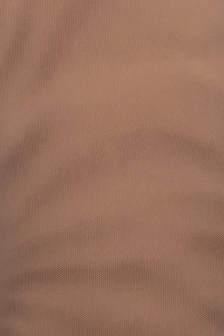 Beige Mesh Essentials Tank Bodysuit Undergarment*JLUXLABEL New