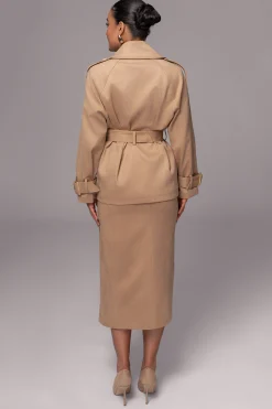 Beige Nightfall Suede Jacket*JLUXLABEL Hot