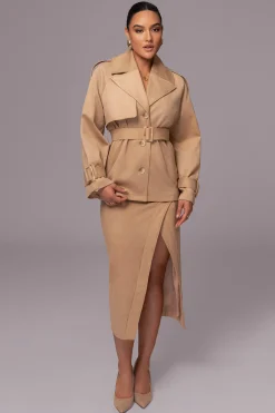 Beige Nightfall Suede Jacket*JLUXLABEL Hot