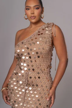 Beige Opulent Sunsets Maxi Dress*JLUXLABEL Hot