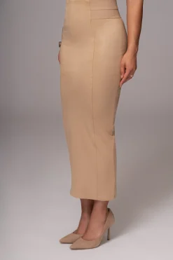 Beige Phoenix Suede Skirt*JLUXLABEL Outlet