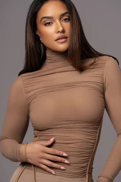 Beige Santiana Turtleneck Top*JLUXLABEL Sale