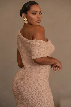 Beige Shayna Knit Maxi Dress*JLUXLABEL New