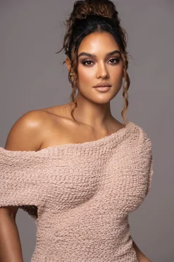 Beige Shayna Knit Maxi Dress*JLUXLABEL New