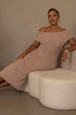 Beige Shayna Knit Maxi Dress*JLUXLABEL New