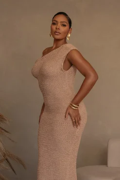 Beige Shayna Knit Maxi Dress*JLUXLABEL New