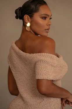 Beige Shayna Knit Maxi Dress*JLUXLABEL New