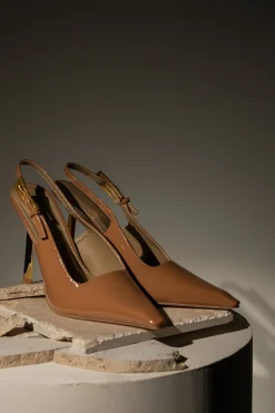 Beige Slingback Pointed Toe Pumps*JLUXLABEL Discount