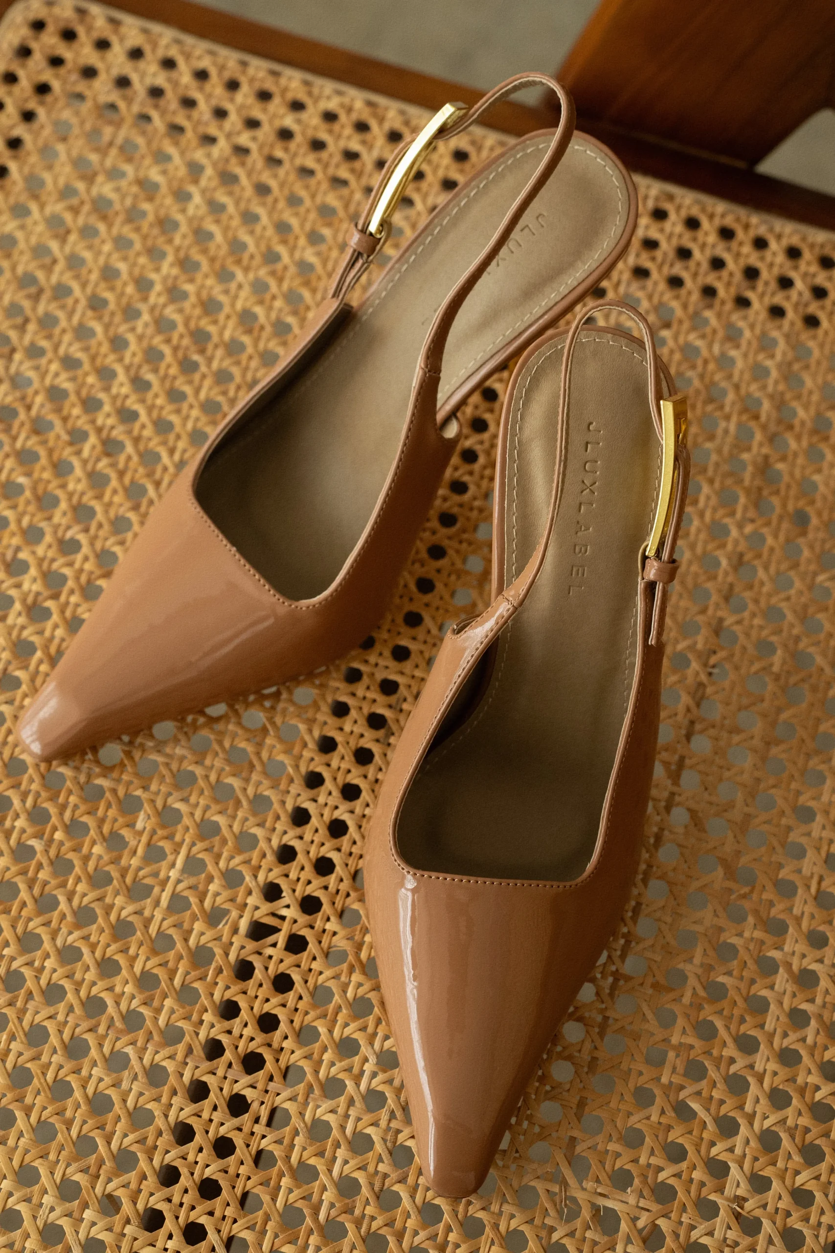 Beige Slingback Pointed Toe Pumps*JLUXLABEL Discount