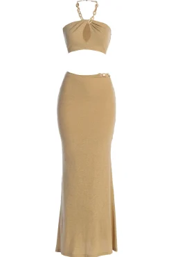 Beige Summer Horizon Skirt Set*JLUXLABEL Hot