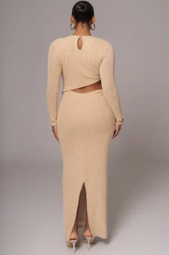 Beige Summer Romance Cutout Dress*JLUXLABEL Clearance