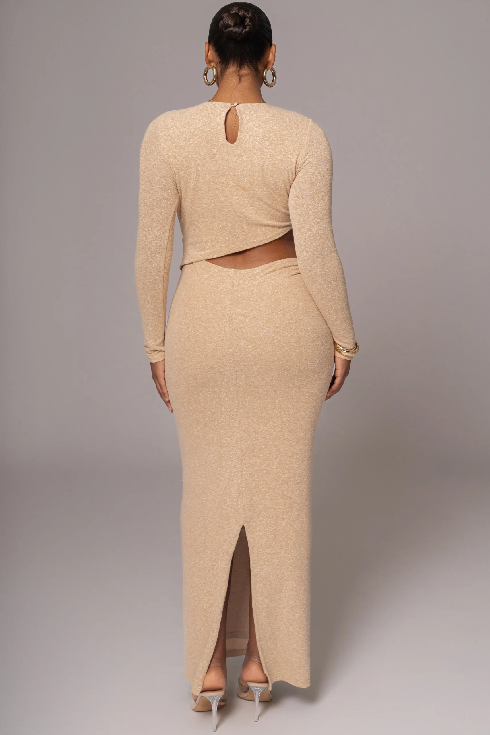 Beige Summer Romance Cutout Dress*JLUXLABEL Clearance